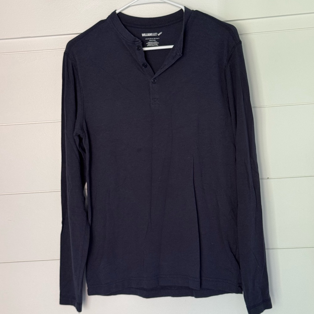 William Rast Navy Long Sleeve Shirt, Men’s S
